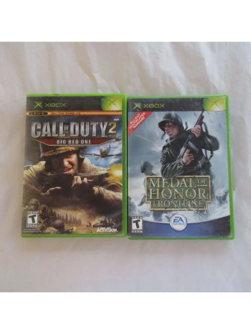 XBOX - Medal of Honor Frontline & Call of Duty 2 Big Red One - with Manuals